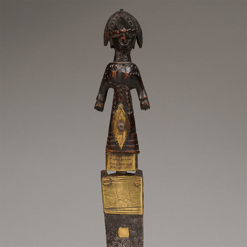 Dagger Surmounted by Decorated Female Figure Bamana, Mali