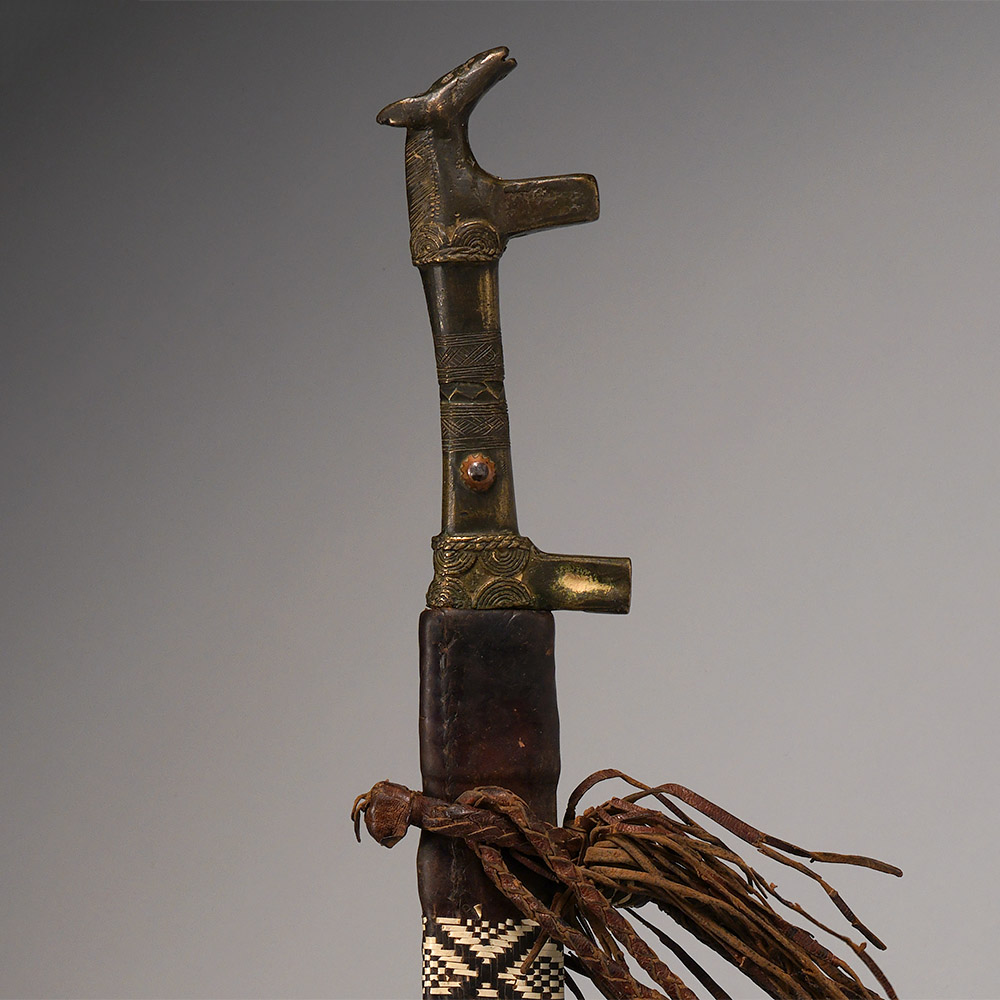 Sword with Elaborate Sheath and Zoomorphic Handle Mossi nakomsé, Burkina Faso