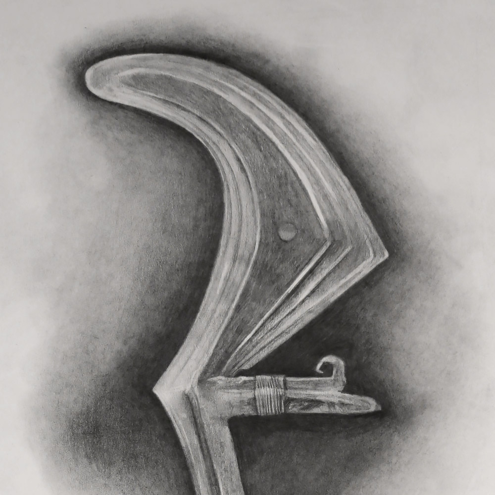 Illustration of a Rare Gbaya Knife by Tim Hamill